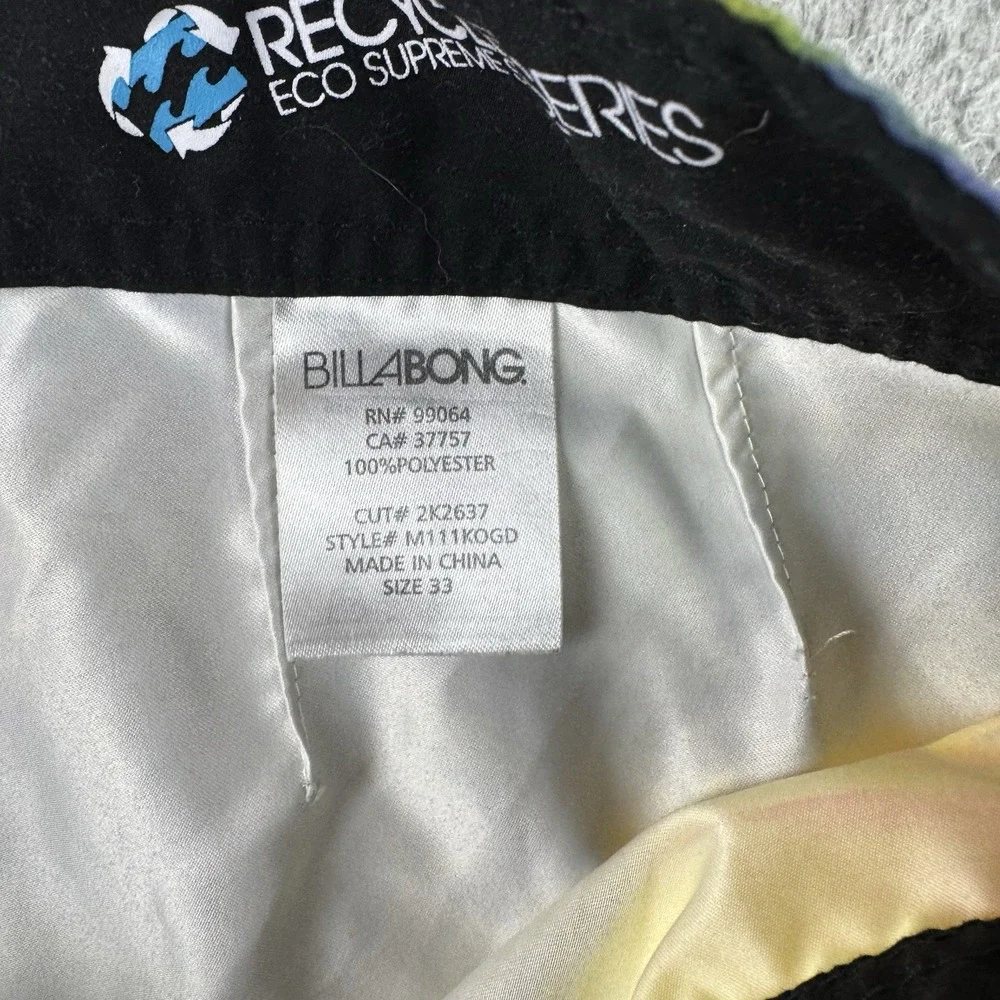 Billabong X Bill Ogden colorful mens board shorts Mens Sz 33 Swim